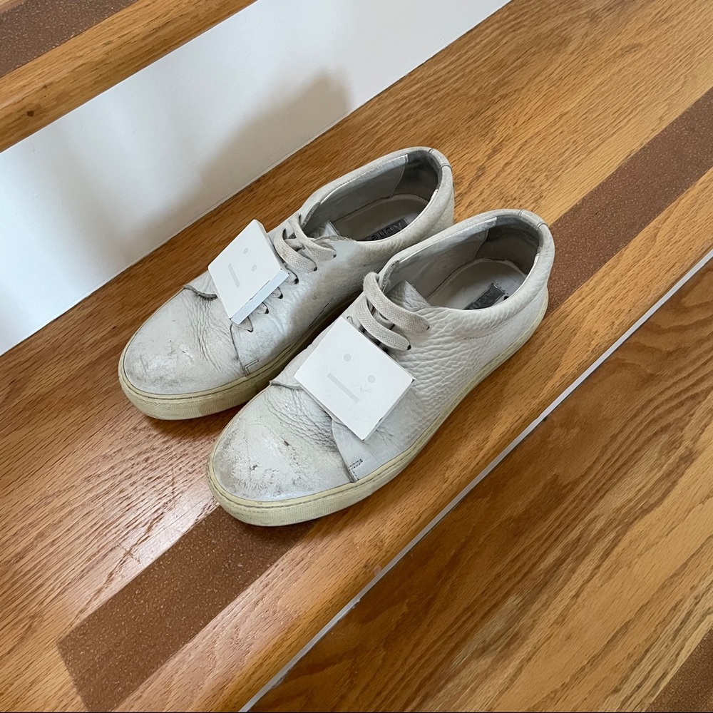Acne Leather Face Shoes
